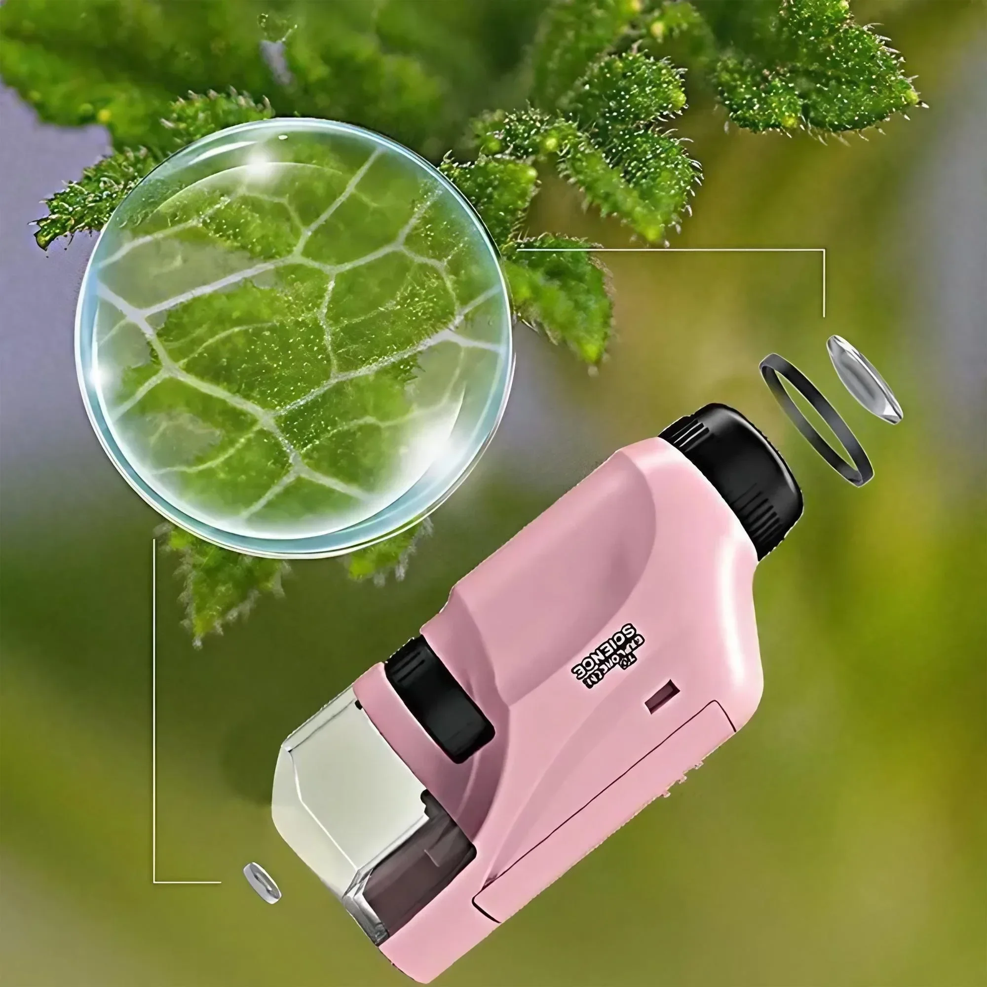 Portable Handheld Microscope 60X to 100X Magnification for Scientific Observation Perfect for Experiments and Field Research