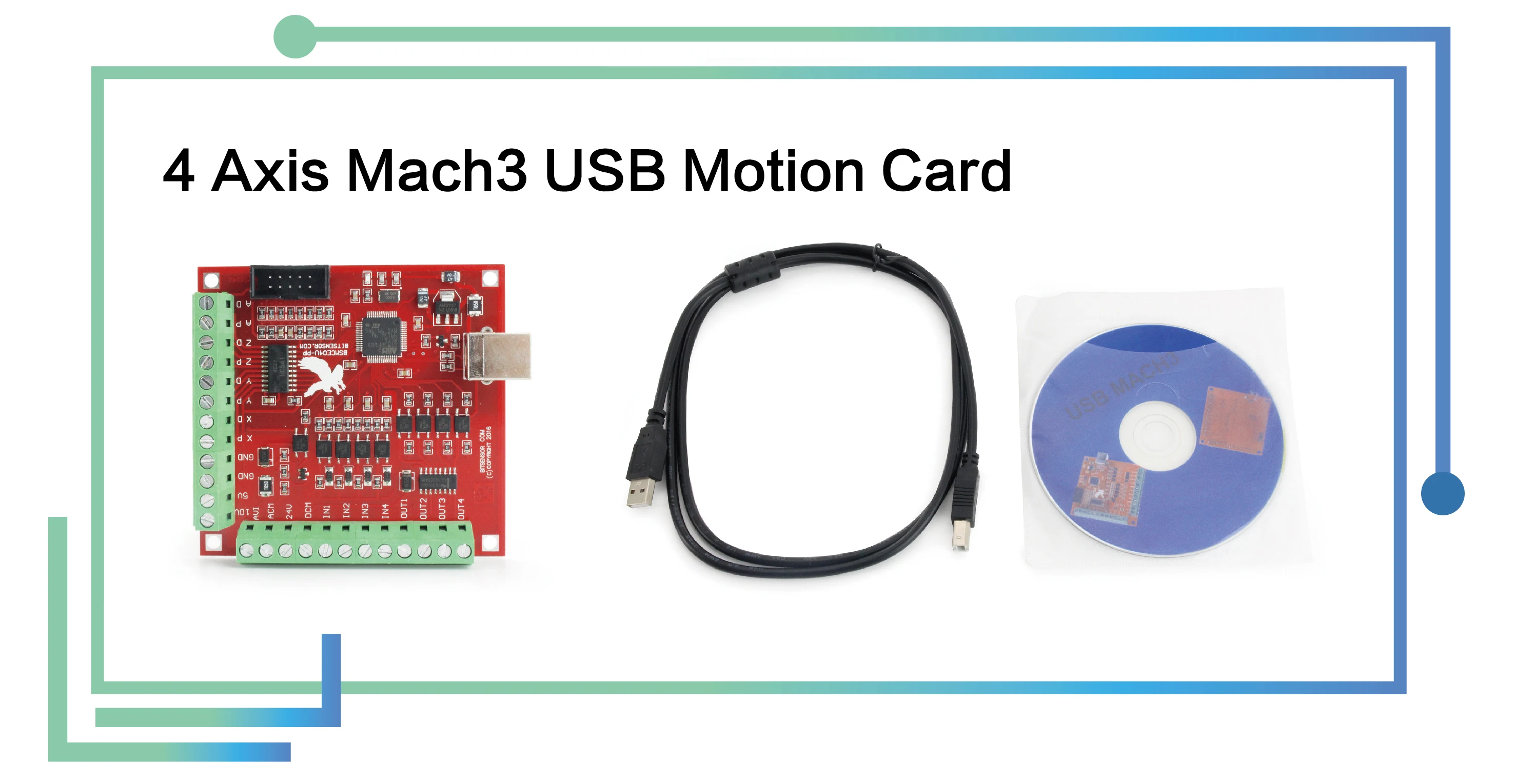 Breakout Board CNC USB MACH3 100Khz 4 Axis Interface Drive Motion Controller Flying Carving Card Engraving Machine Motherboard