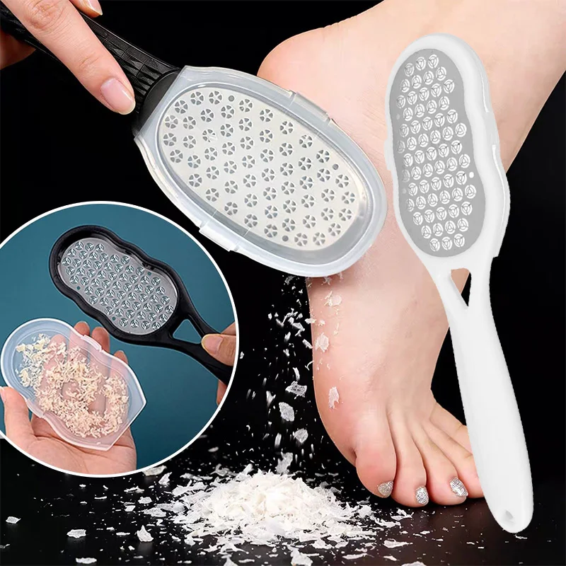 New Foot File Stainless Steel Rasp Anti-Splash,Heel Grater Hard Dead Skin Callus Remover Pedicure,Professional Foot Care Tools