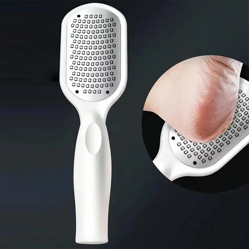 New Foot File Stainless Steel Rasp Anti-Splash,Heel Grater Hard Dead Skin Callus Remover Pedicure,Professional Foot Care Tools