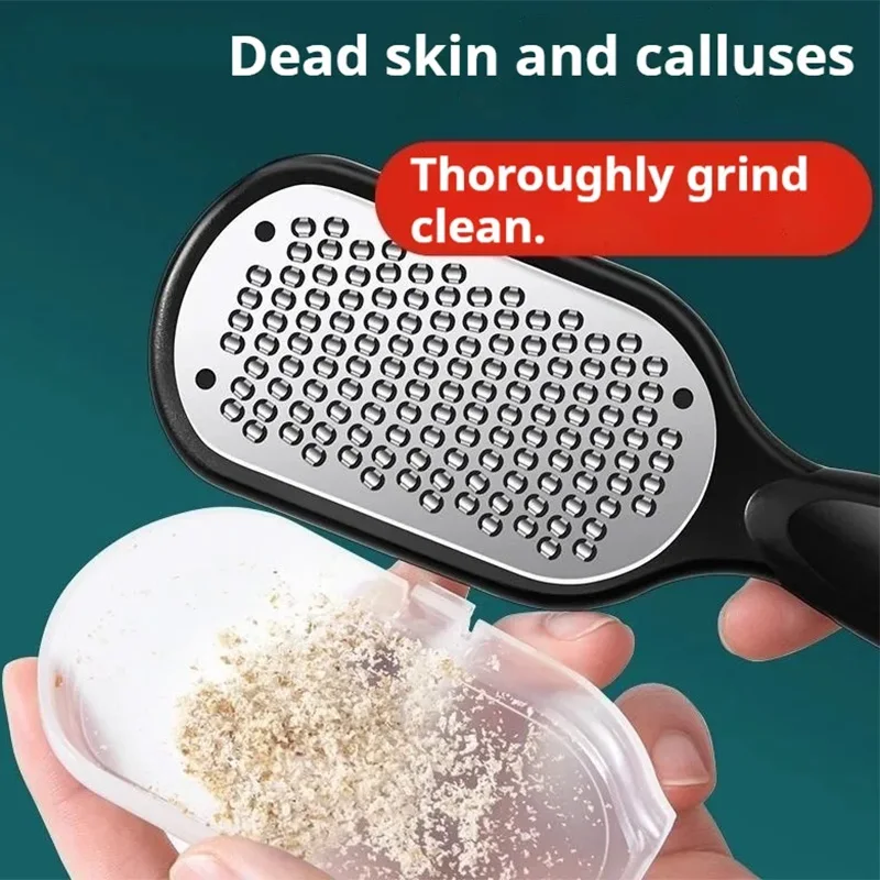 New Foot File Stainless Steel Rasp Anti-Splash,Heel Grater Hard Dead Skin Callus Remover Pedicure,Professional Foot Care Tools