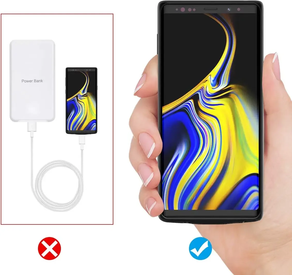 6500mAh Battery Charger Case for Samsung Galaxy Note 9 Wireless Charging Power Bank Cover Spare Battery Case