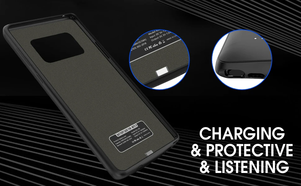 6500mAh Battery Charger Case for Samsung Galaxy Note 9 Wireless Charging Power Bank Cover Spare Battery Case