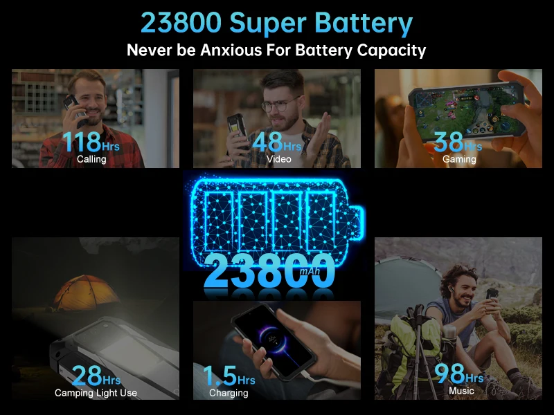 8849 Tank 3 Rugged 32GB 512GB 23800mAh Android14 120W Charger Dimensity 8200 5G 200MP 120Hz Outdoor Light GPS Dual SIM