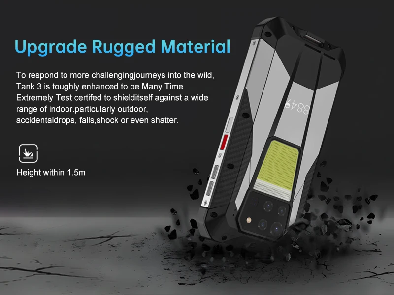 8849 Tank 3 Rugged 32GB 512GB 23800mAh Android14 120W Charger Dimensity 8200 5G 200MP 120Hz Outdoor Light GPS Dual SIM