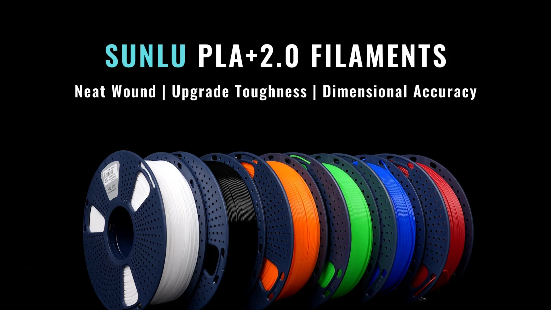 SUNLU 2KG PLA+2.0 3D Printer Filament Tougher and Stronger PLA Plus Filament 1000G/Roll 1.75mm 3D Filament Fits for FDM 3D Print