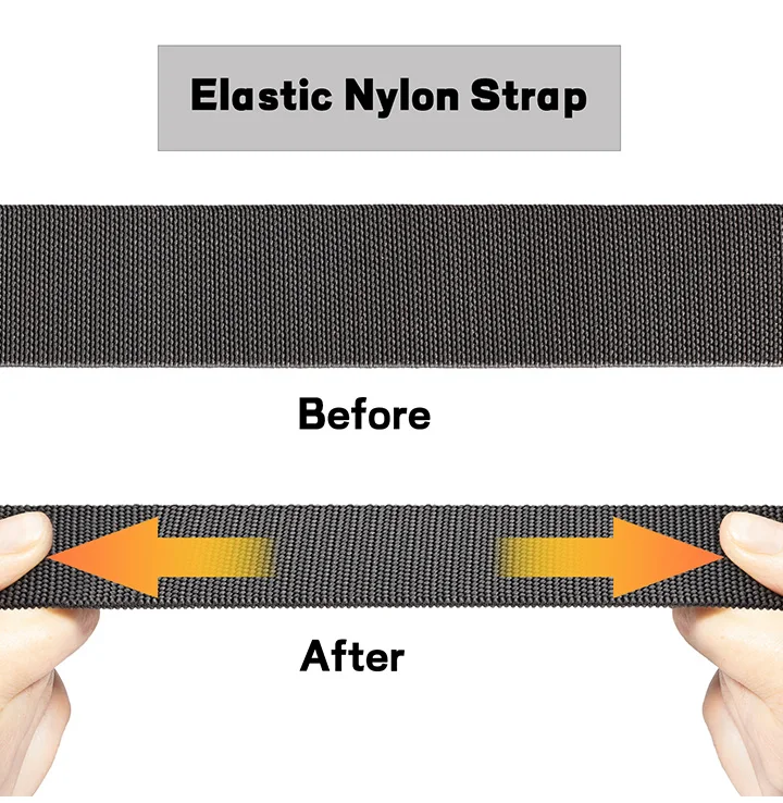 Maikun Large Size Fabric Men's Belt Work No Hole Nylon Webbing Plastic Buckle Belt Military Nylon Blend Web Belt
