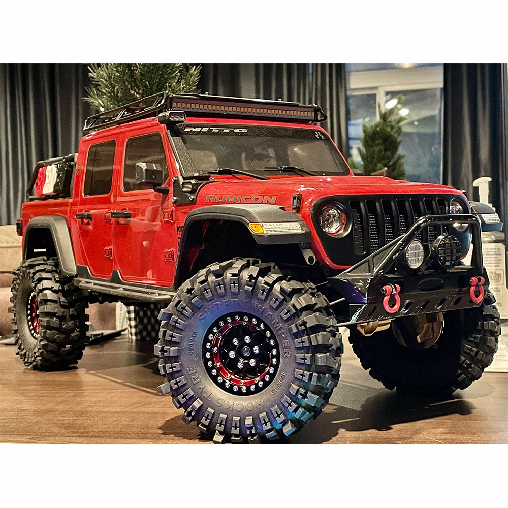 Milky White Soft Rubber 1.9 Wheel Tires 118*45MM for 1:10 RC Crawler Car Axial SCX10 90046 AXI03007 TRX4 RBX10M