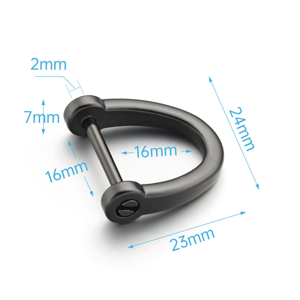 DIY Horseshoe Key Chain Ring Holder D Shape Keychain Thick Rod Classic Buckle Interior Bag Repair Parts Buttons Accessories P032