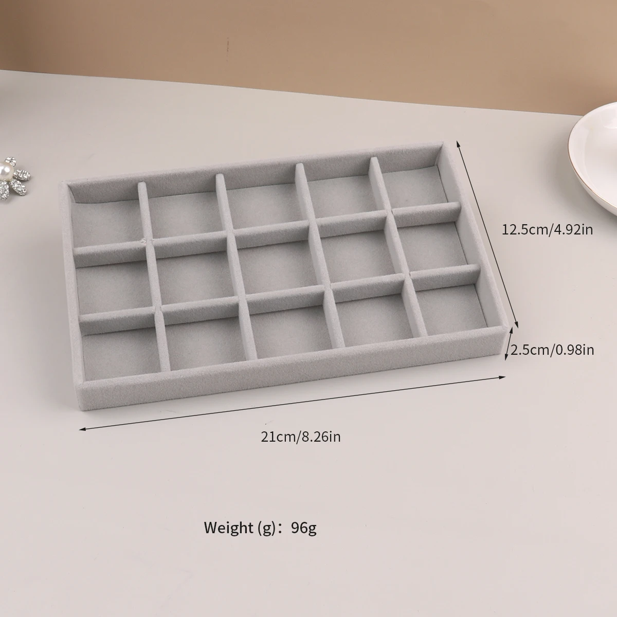 Velvet Jewelry Display Stackable Exquisite Jewellery Holder Portable Ring Earrings Necklace Organizer Box Organizator De Boys