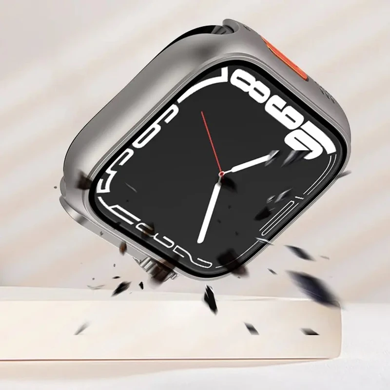 Glass+Case for Apple Watch 44mm 45mm 41mm 40mm 42mm 38mm Screen Protector Cover Change Ultra Bumper iWatch Series 8 7 SE 6 5 3