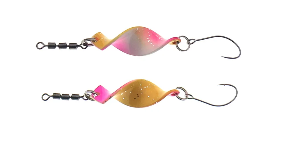 Twisted Metal Trout Fishing Spoon Lures Jigging Baits 2.8g 4g Artificial Spinner Hard Baits For Trout Bass