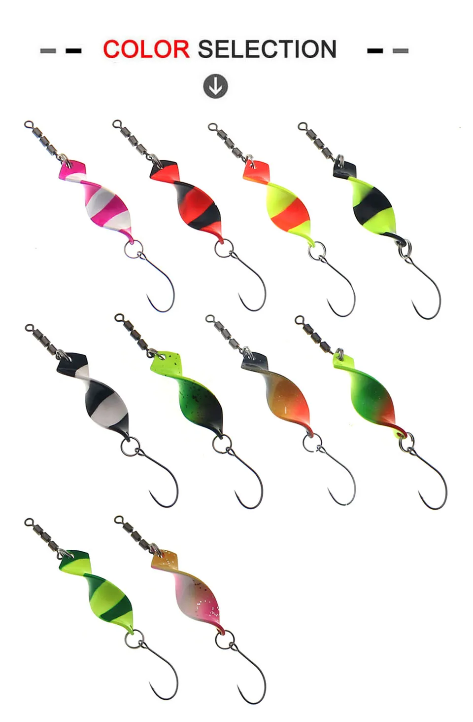Twisted Metal Trout Fishing Spoon Lures Jigging Baits 2.8g 4g Artificial Spinner Hard Baits For Trout Bass