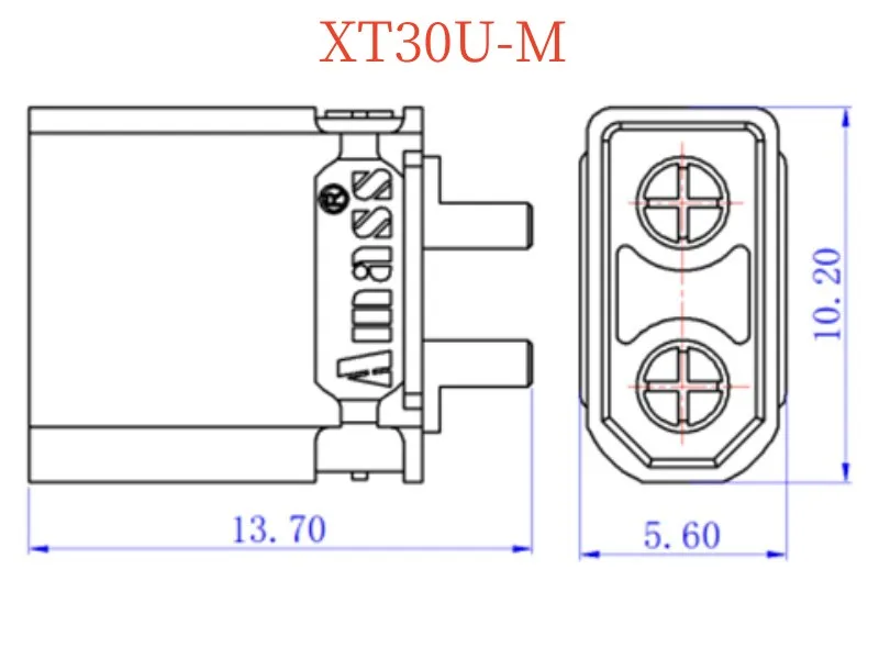 1 PCS/5 PCS XT30U Amass 1PCS Male Female Connector Plug With 16/18AWG Silicon Wire