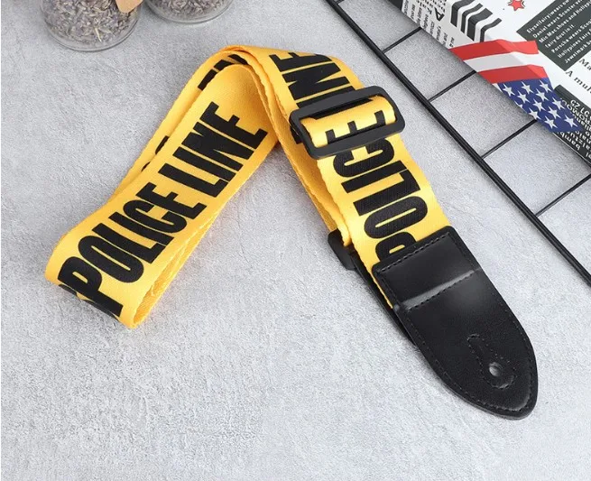 1pc Ukulele Extra Wide Acoustic Guitar Strap Leather Belt Adjustable Shoulder Strap Artistic Print for Wood Guitar Electric Bass