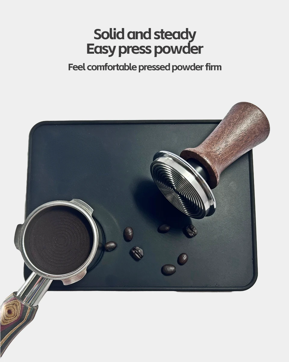 BEARR Coffee Powder Hammer Wooden Handle Adjustable Depth Constant 30lb Horizontal Calibration Down Press Espresso Coffee Tamper