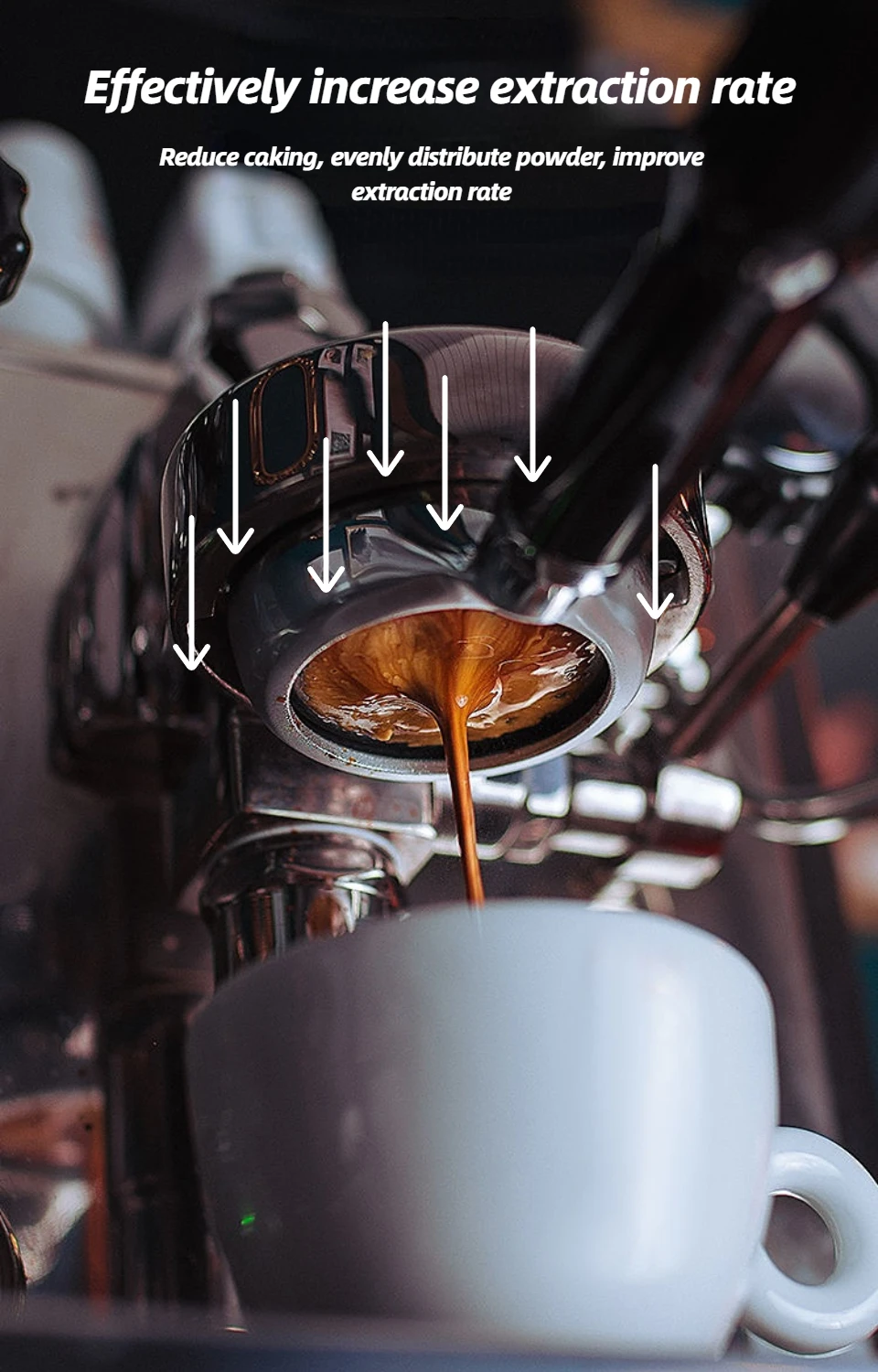 BEARR Coffee Powder Hammer Wooden Handle Adjustable Depth Constant 30lb Horizontal Calibration Down Press Espresso Coffee Tamper