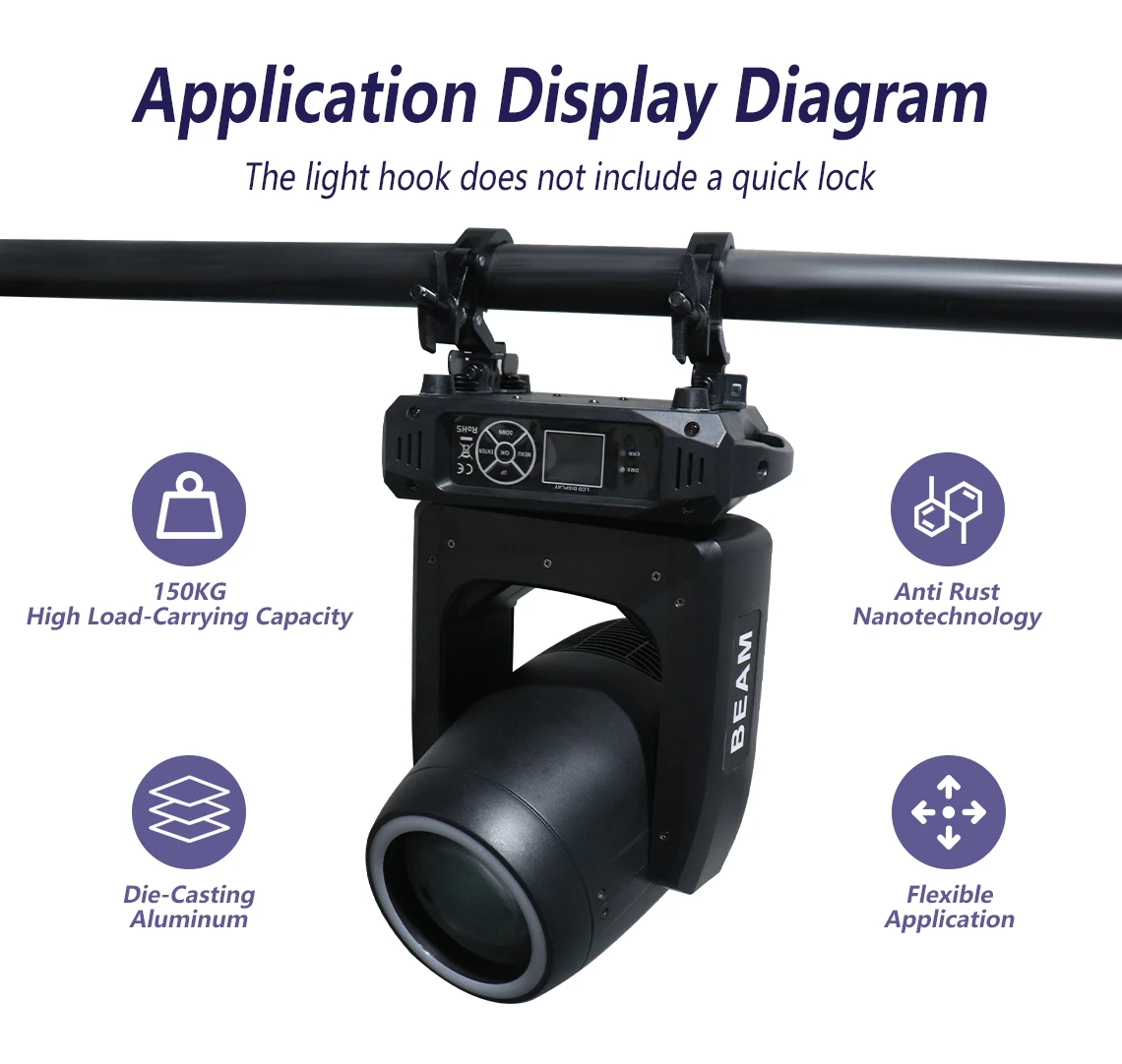 2-10 Pair Aluminum Light Hook LED Moving Head Light Hook Stage Light Truss Clip Folding Spring Hook Lighting Hook