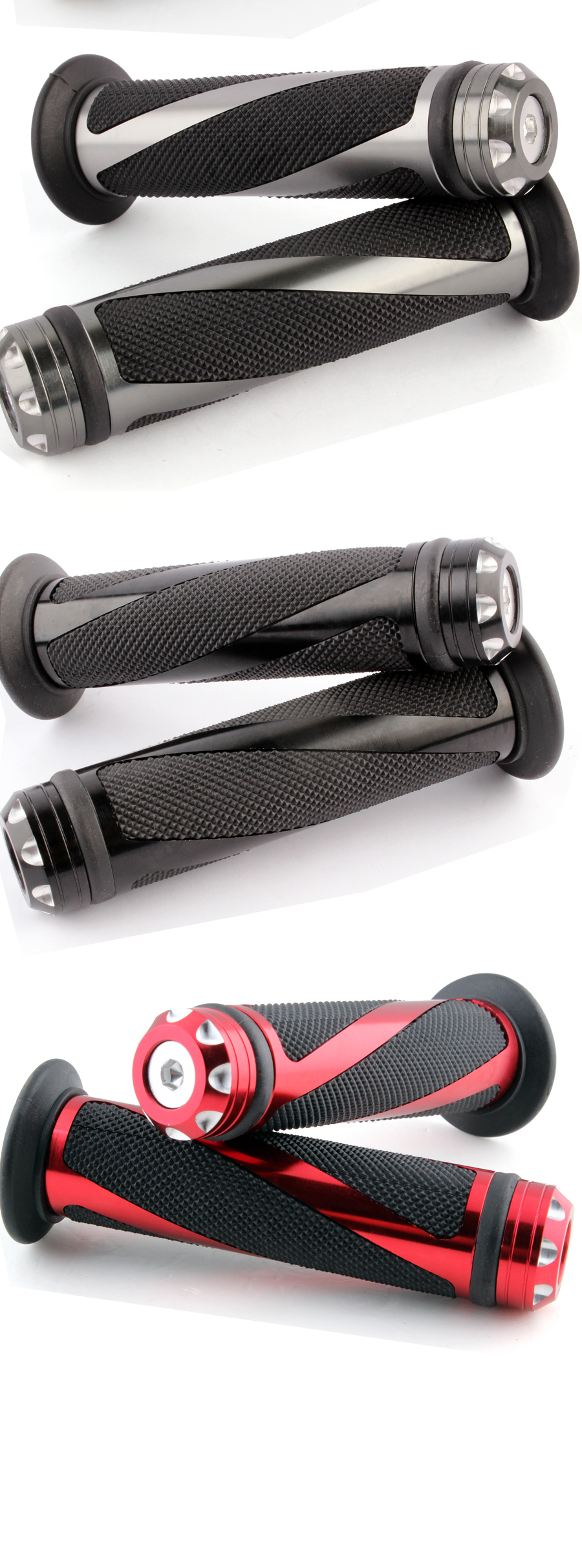7/8'' 22MM CNC Universal Motorcycle Handlebar Grips Hand Grips For Kawasaki Honda Yamaha Suzuki Benelli Ducati Aprilia