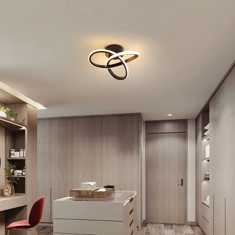Modern LED Ceiling Light,LED Ceiling Light,20W for Bedroom,Kitchen,Living Room,Diameter 25 cm, Dimmable 3000K/4500K/6500K
