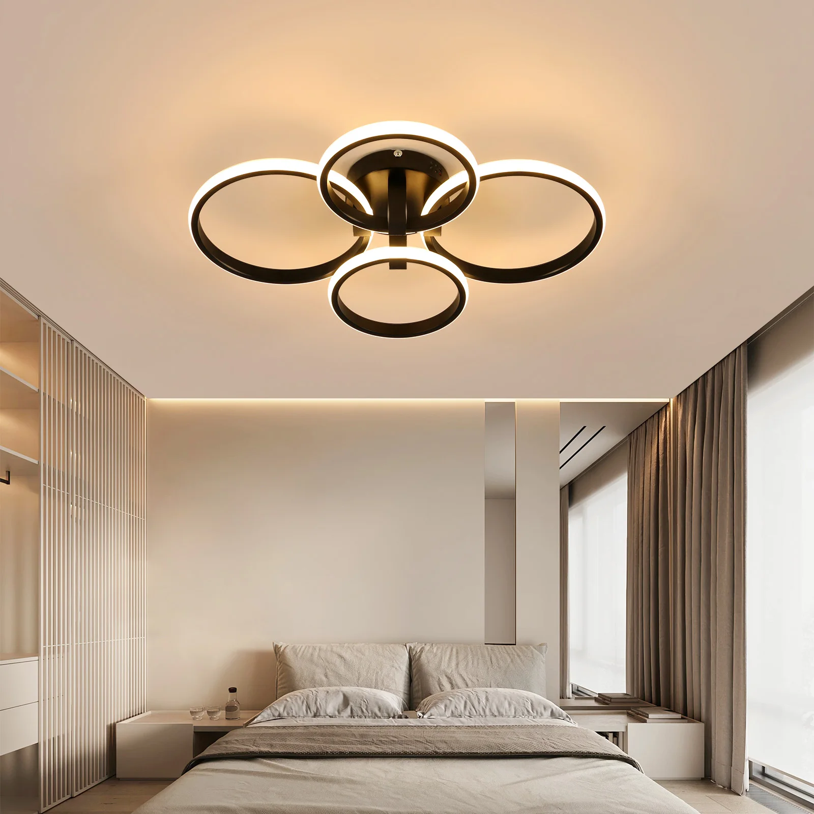 Dimmable Ceiling Lamp,Modern Round Ceiling LED Ceiling Light with Remote Control for Living Room,White 3000K-6500K