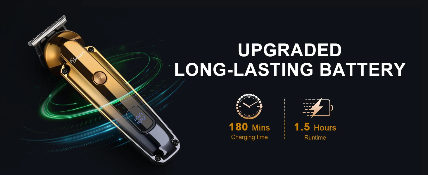 Hatteker 6-in-1 High Quality USB Chargeable Barber Waterproof Cordless Hair Trimmer Electric Cordless Professional Hair Clippers