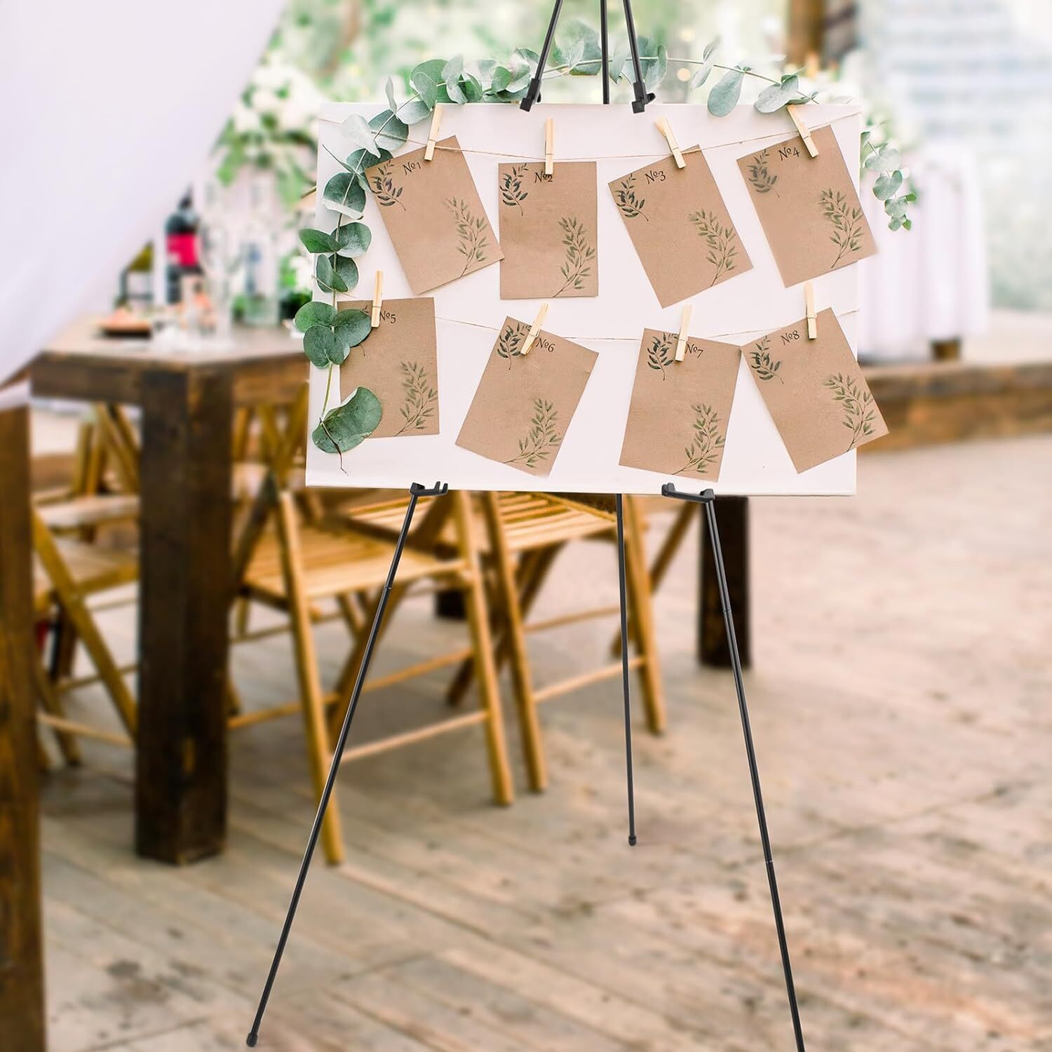 DayPlus Portable Easel Stand for Wedding Painting Display Folding Adjustable Metal Artist Tripod Easel with Bag 160cm/63inch
