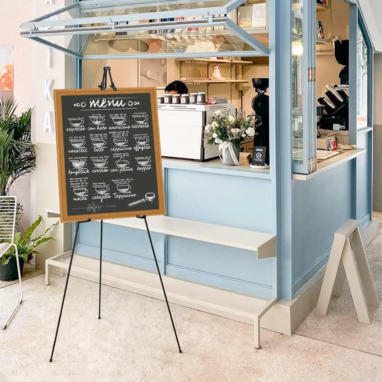 DayPlus Portable Easel Stand for Wedding Painting Display Folding Adjustable Metal Artist Tripod Easel with Bag 160cm/63inch