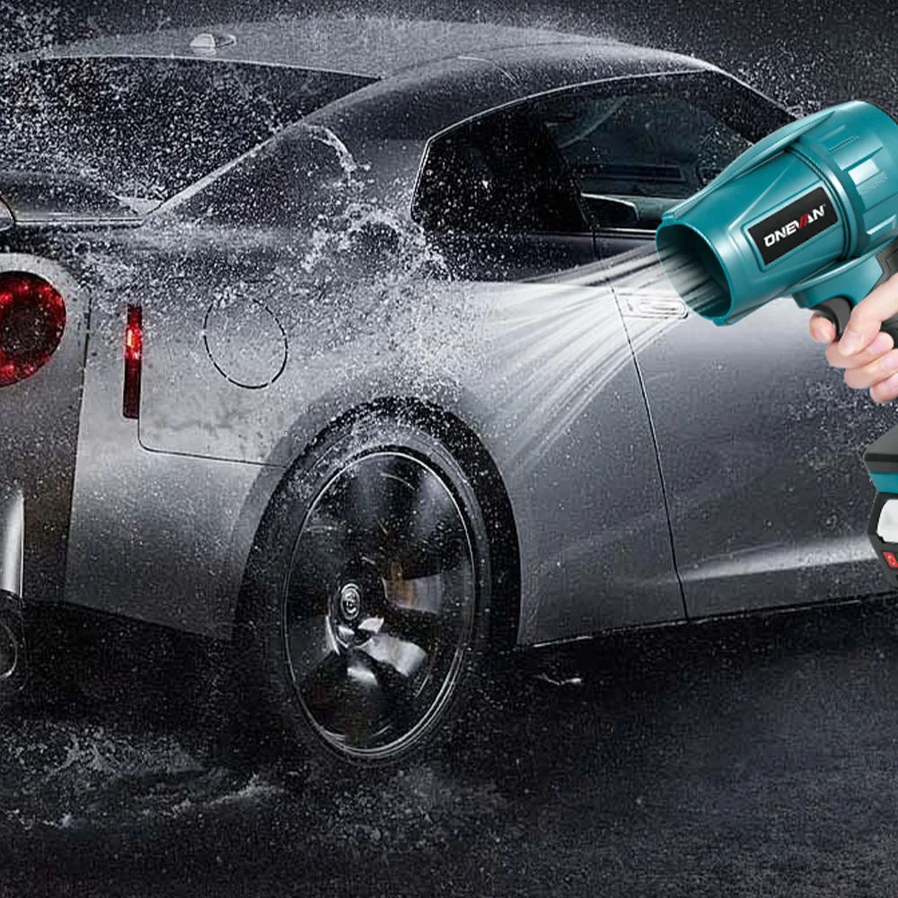 ONEVAN Brushless 3500W Electric Turbo Blower Jet Fan 350M/S Violent Car Dryer Snow Dust Blowing Tool For Makita 18V Battery Pin