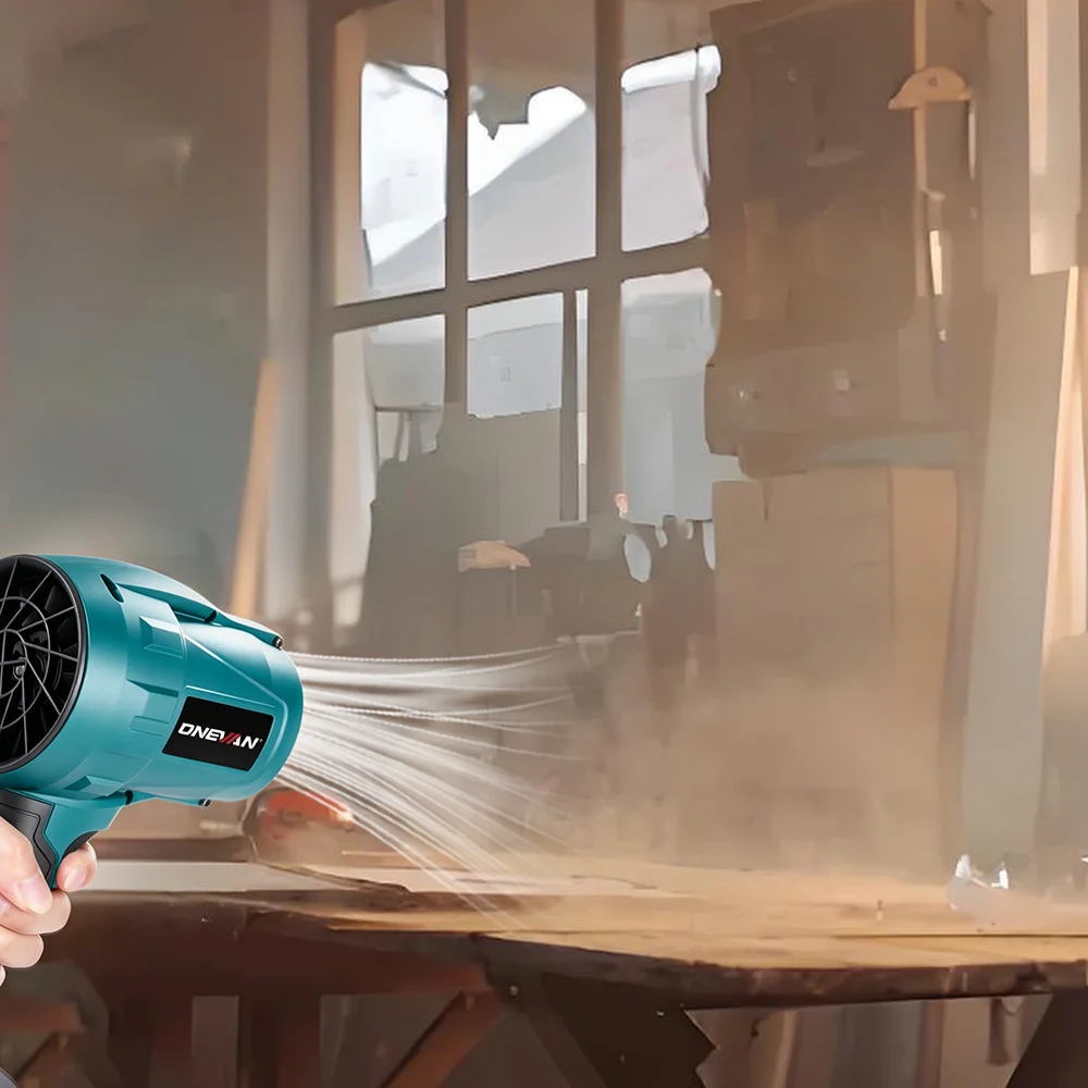 ONEVAN Brushless 3500W Electric Turbo Blower Jet Fan 350M/S Violent Car Dryer Snow Dust Blowing Tool For Makita 18V Battery Pin