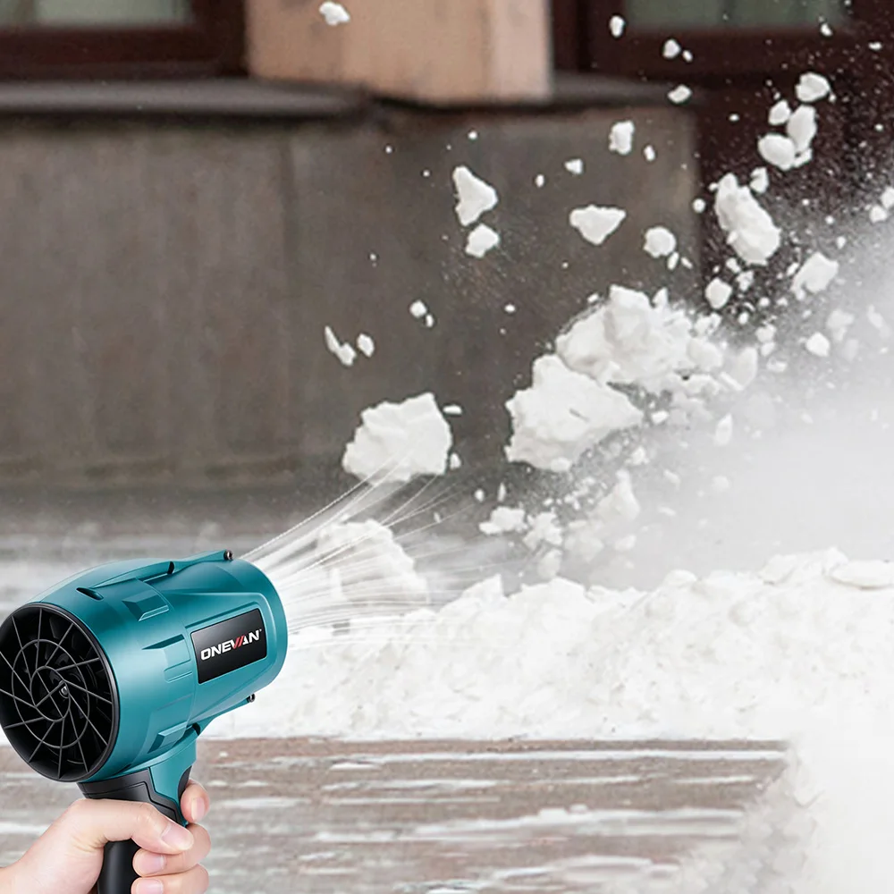 ONEVAN Brushless 3500W Electric Turbo Blower Jet Fan 350M/S Violent Car Dryer Snow Dust Blowing Tool For Makita 18V Battery Pin