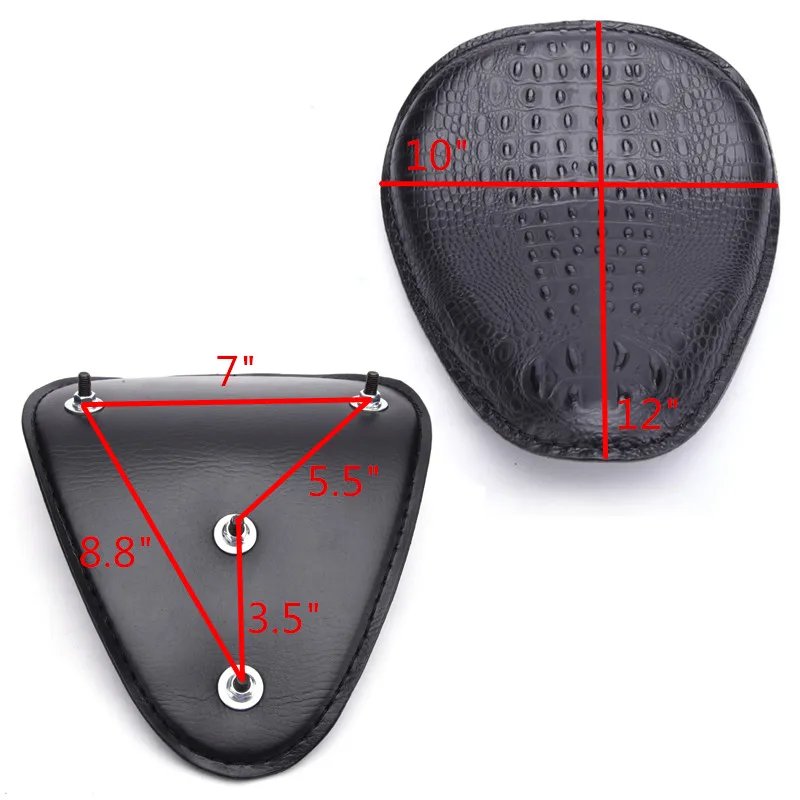 Motorcycle Retro Brown/Black Alligator Pattern Solo Seat For Honda Shadow 700 Magna For Harley Sportster Bobber Chopper Rocker