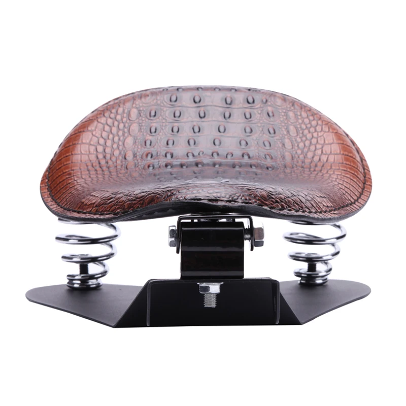 Motorcycle Retro Brown/Black Alligator Pattern Solo Seat For Honda Shadow 700 Magna For Harley Sportster Bobber Chopper Rocker