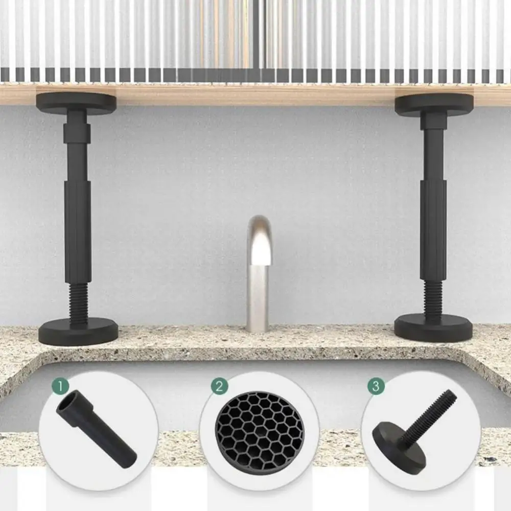 18-45cm Cabinet Install Lifting Bracket Positive Negative Screw Adjustable Support Furniture Increase Height Leg Jack Support