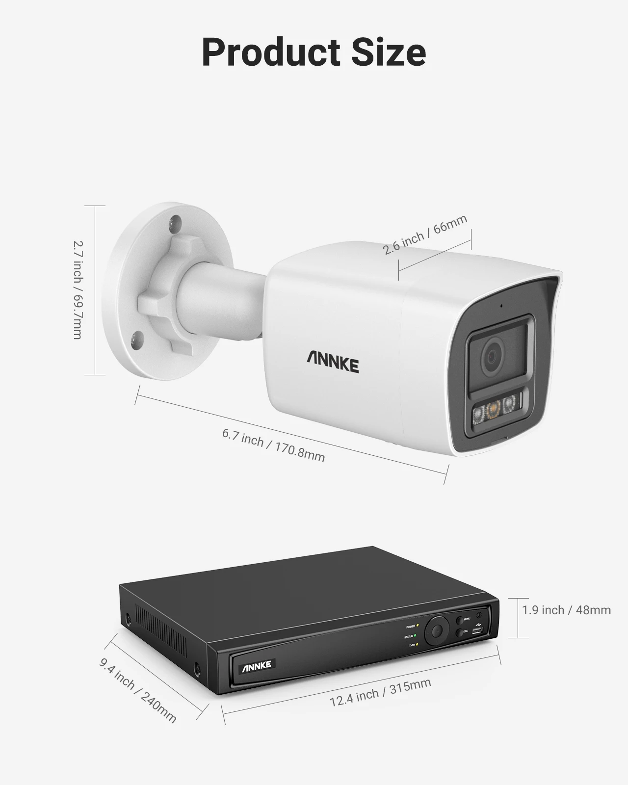 ANNKE 4K POE Video Surveillance System 8CH NVR With 8MP 12MP Security Cameras CCTV Kit Audio Recording IP Camera Two-way Audio