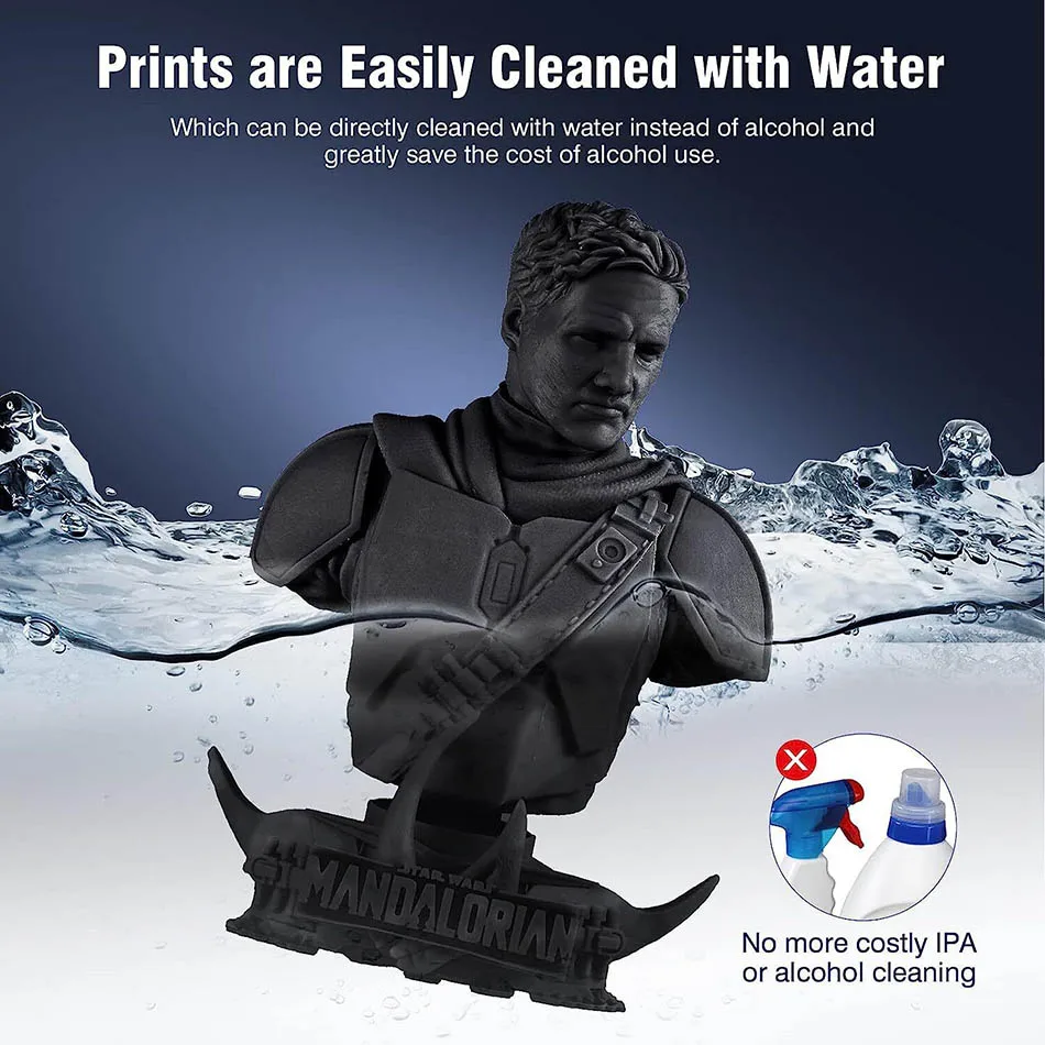 JAYO Water Washable Standard/ ABS Like Resin 3D Printer Resin 405nm UV Standard Rapid Photopolymer Resin For LCD/DLP/SLA 5Bottle