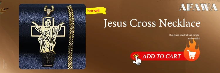 Cross Christian Church Prayer Necklace Men Stainless Steel Gold Color Bible Amulet Necklaces Jewelry colar masculino N2005S02