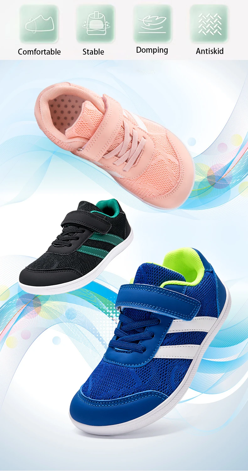Children Wide-Toe Barefoot Shoes Boys And Girls Simple Sports Shoes Lightweight And Comfortable Children Casual Sports Shoes