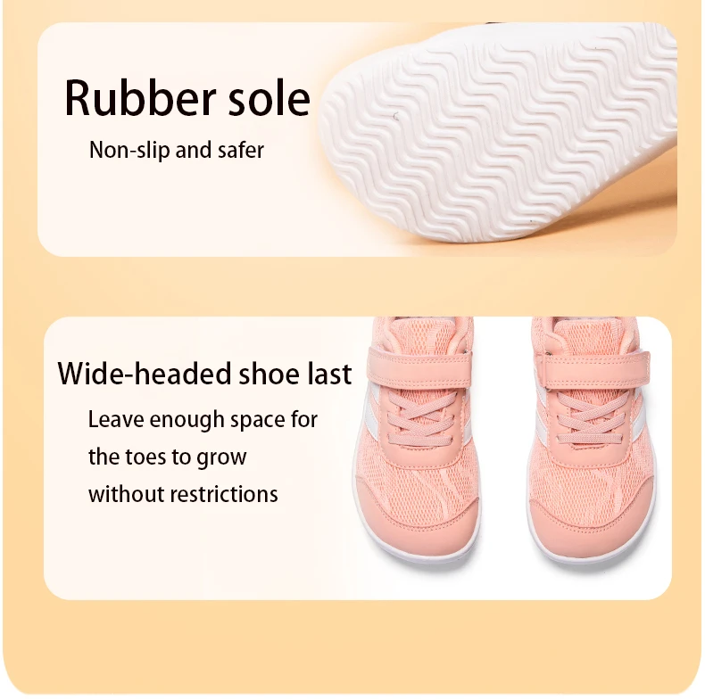 Children Wide-Toe Barefoot Shoes Boys And Girls Simple Sports Shoes Lightweight And Comfortable Children Casual Sports Shoes