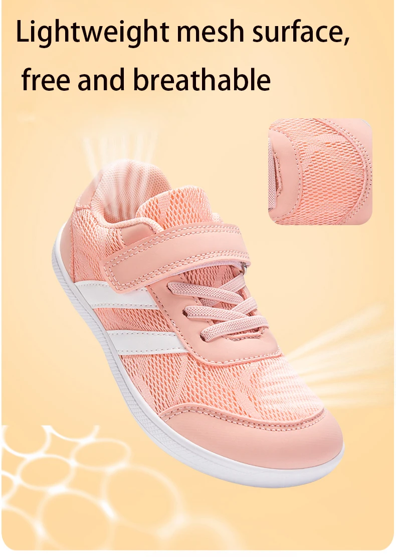 Children Wide-Toe Barefoot Shoes Boys And Girls Simple Sports Shoes Lightweight And Comfortable Children Casual Sports Shoes