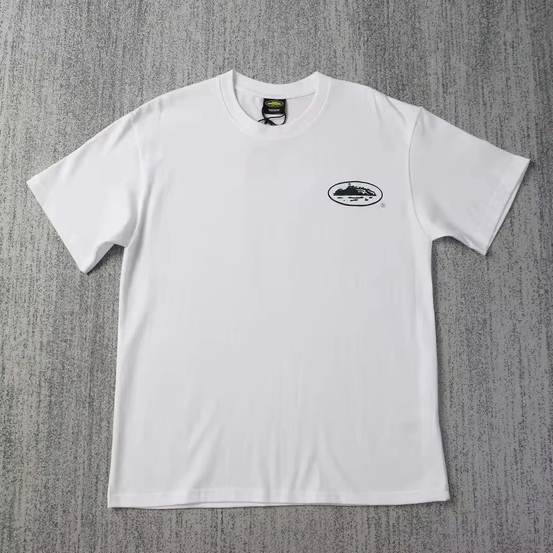 2026 Summer New Small Boat Printed Short Sleeve T-shirt Loose Round Neck Breathable Half Sleeve Casual Fashion Brand