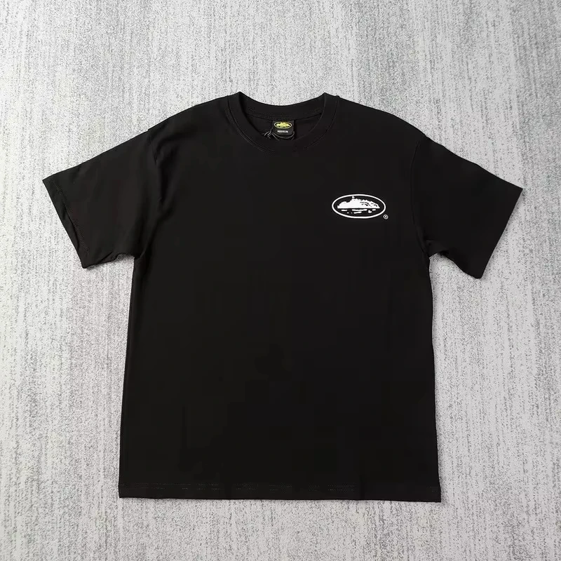 2026 Summer New Small Boat Printed Short Sleeve T-shirt Loose Round Neck Breathable Half Sleeve Casual Fashion Brand