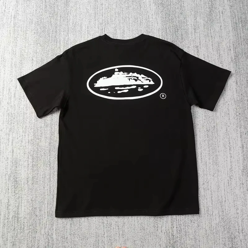 2026 Summer New Small Boat Printed Short Sleeve T-shirt Loose Round Neck Breathable Half Sleeve Casual Fashion Brand