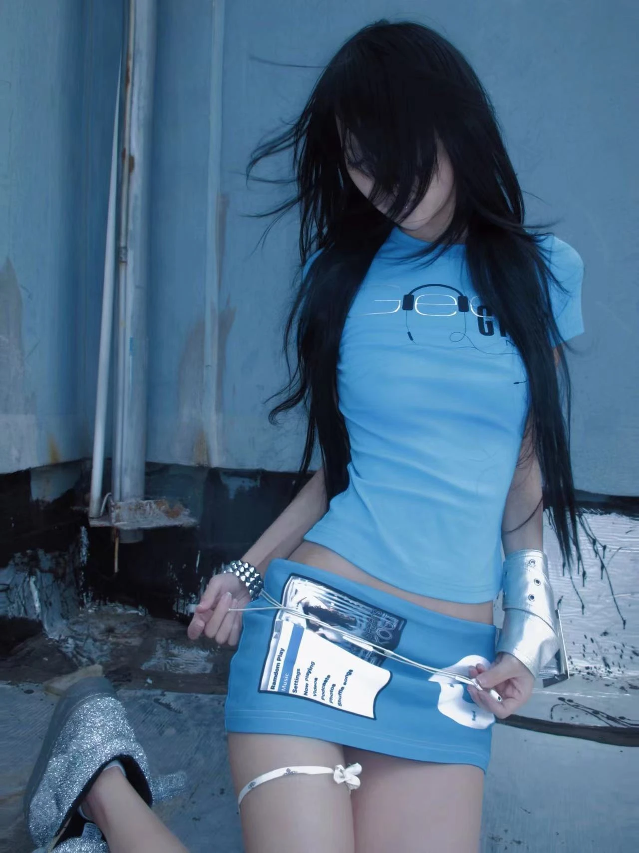 Karrcat Trashy Y2k Letter Print T-shirt Grunge Aesthetics Short Sleeve Crop Tops Vintage 2000s Style Streetwear American Retro