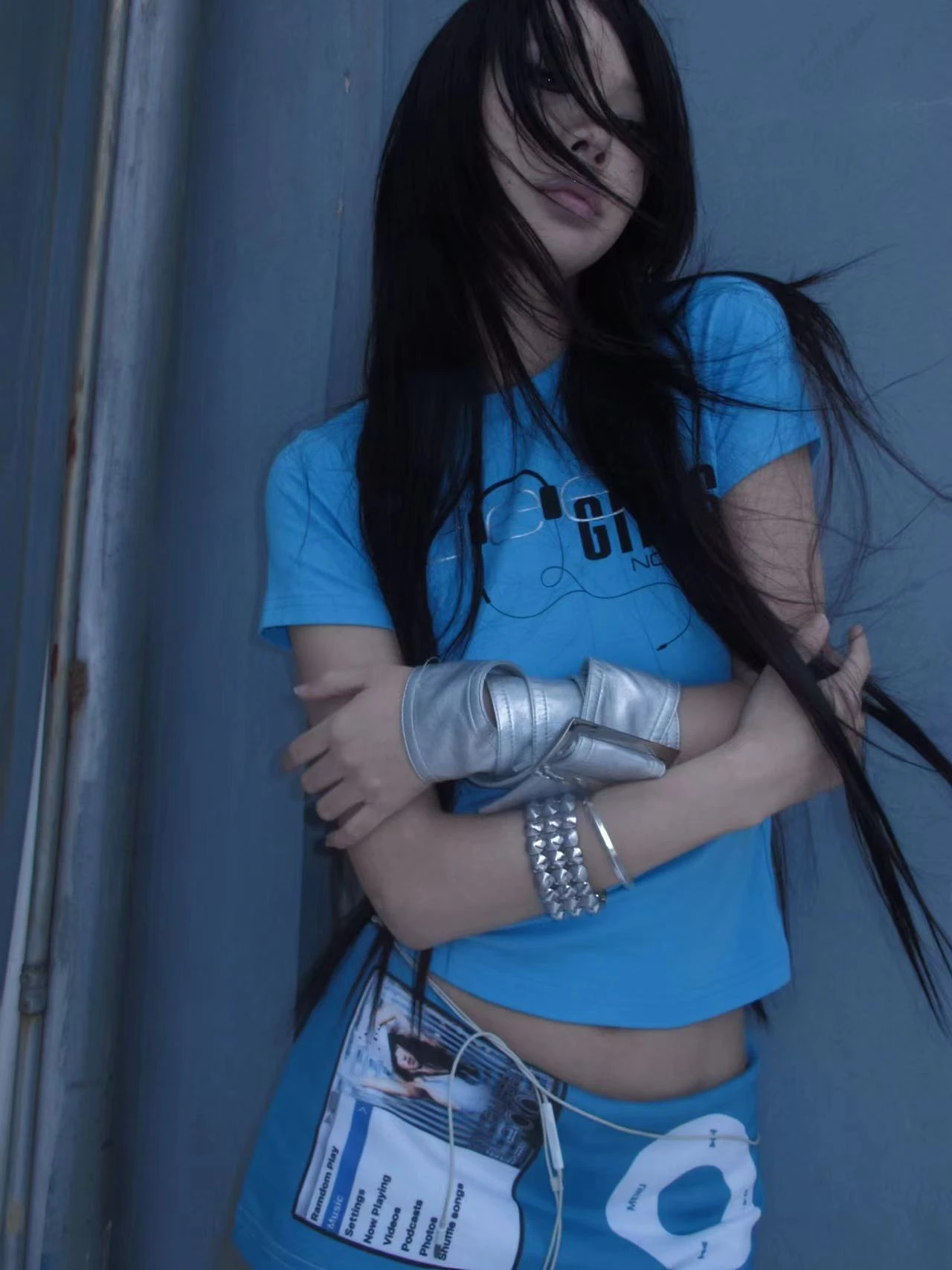 Karrcat Trashy Y2k Letter Print T-shirt Grunge Aesthetics Short Sleeve Crop Tops Vintage 2000s Style Streetwear American Retro