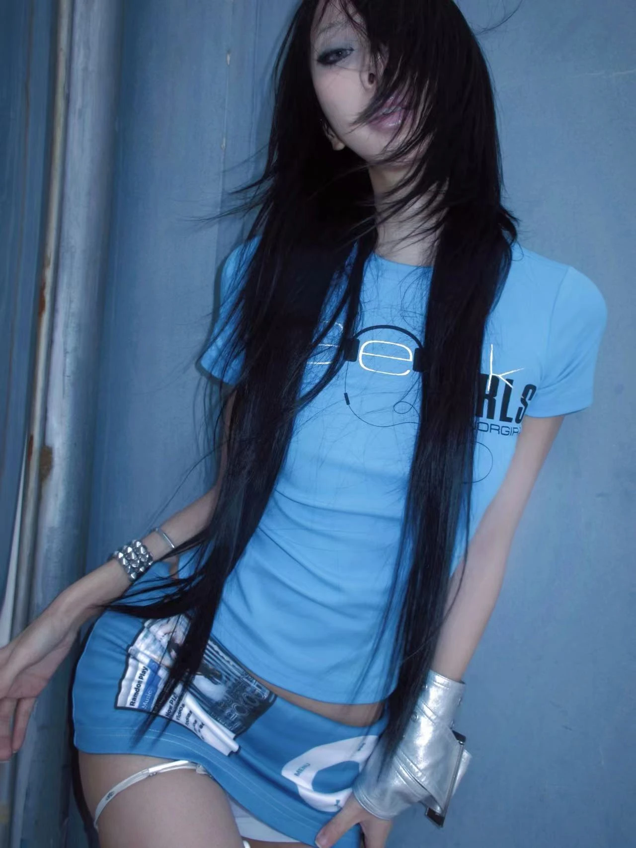 Karrcat Trashy Y2k Letter Print T-shirt Grunge Aesthetics Short Sleeve Crop Tops Vintage 2000s Style Streetwear American Retro