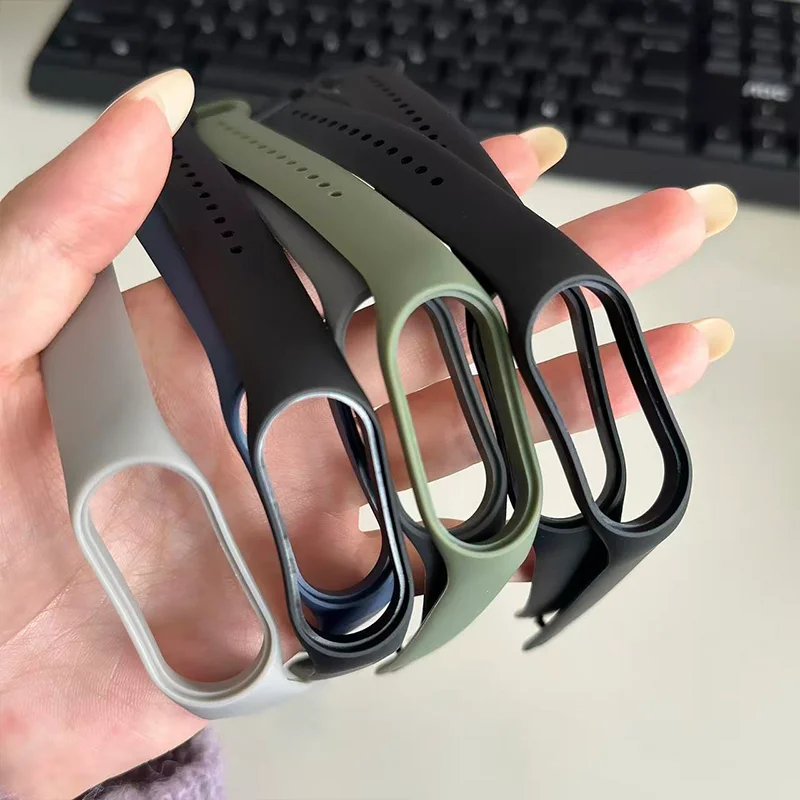 3Pcs Silicone Watchband For Mi Band 7 6 4 5 3 9 Bracelet Xiaomi Mi Band Strap Sport Replacement Wristband Smartwatch Accessories