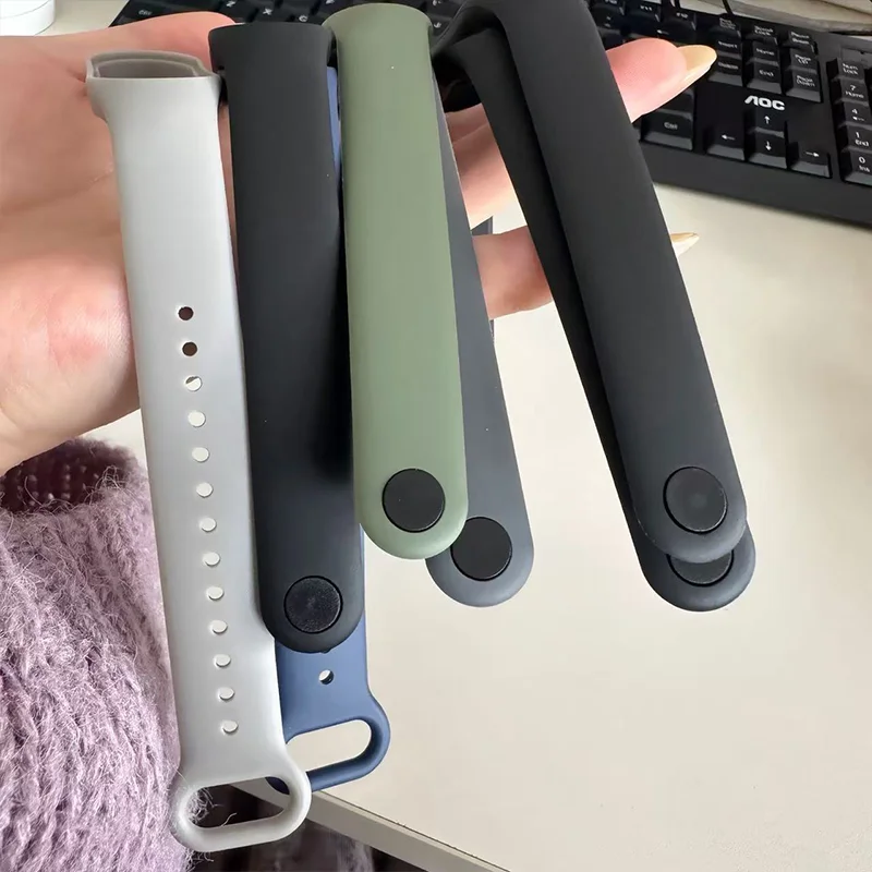 3Pcs Silicone Watchband For Mi Band 7 6 4 5 3 9 Bracelet Xiaomi Mi Band Strap Sport Replacement Wristband Smartwatch Accessories