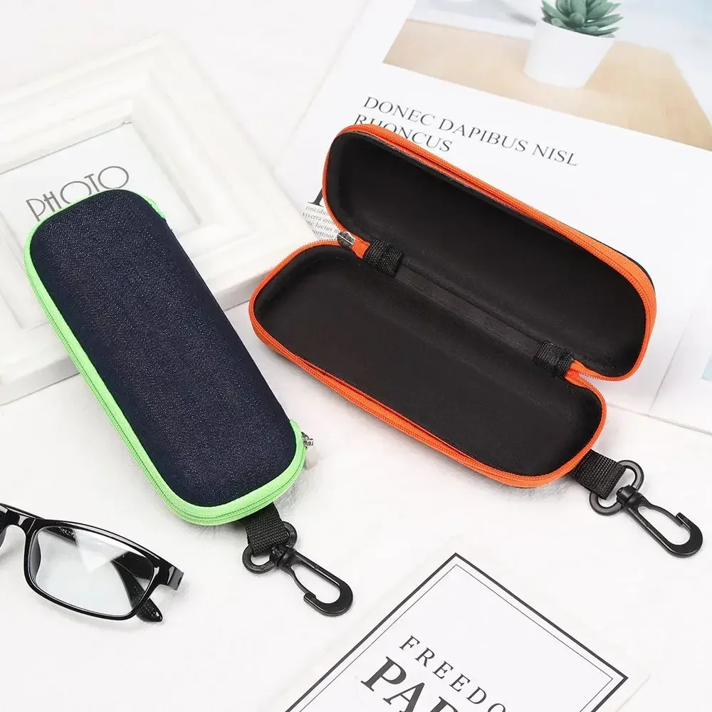 Jeans Fabric Glasses Case with Zipper, Sunglasses Protector, Grade Glasses Case, Reading Glasses Organizer Box, Carrying Bag