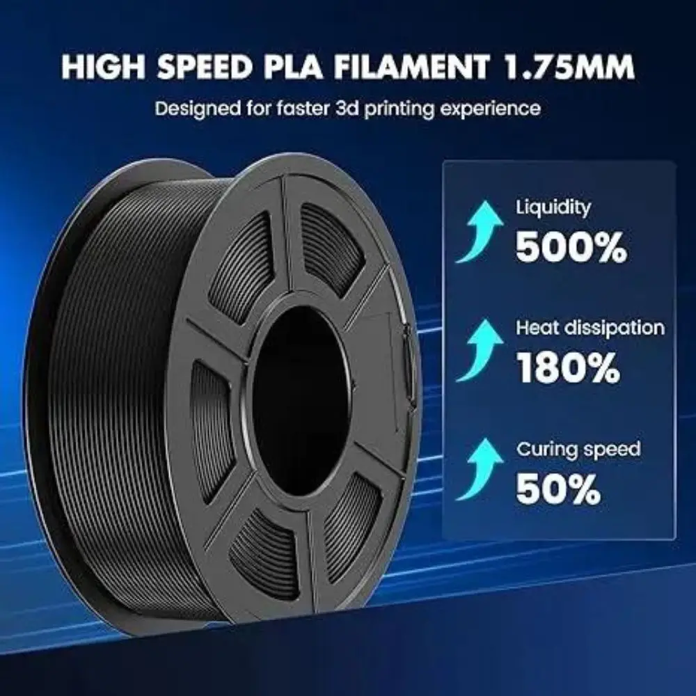 SUNLU High-speed PLA 3D Printer Filament 5KG 1KG A Roll 1.75MM Tolerances +/-0.02MM Filament Fast Shipping From EU / US